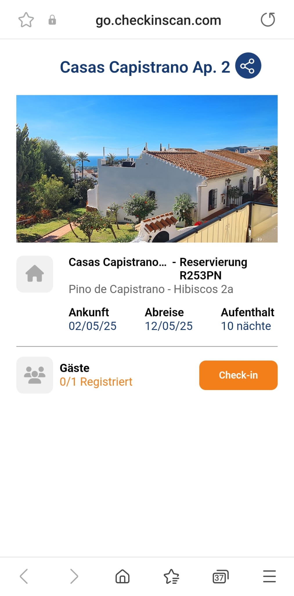 Touristenanmeldung in Spanien ganz einfach, mit Check-in Scan