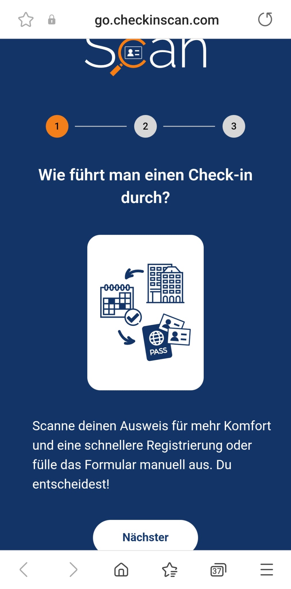 Erklärung: Touristenanmeldung in Spanien ganz einfach, mit Check-in Scan