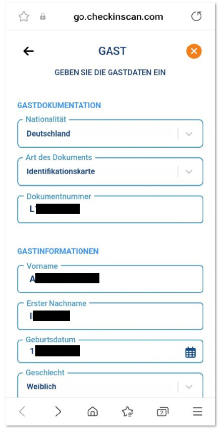 Erklärung: Touristenanmeldung in Spanien ganz einfach, mit Check-in Scan